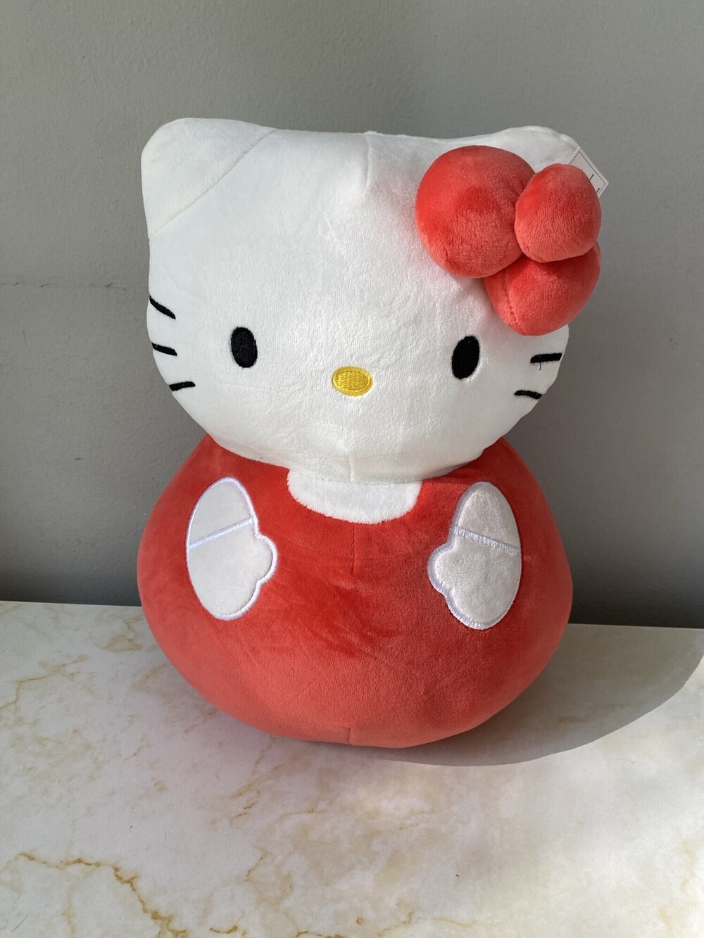 New Sanrio Hello Kitty Red Plush Pillow Russian Doll Style